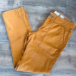 Anthropologie HEI HEI Straight Leg Crop Utility Pant | Mustard Yellow Womens 27